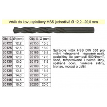 Vrtáky do kovu HSS jednotlivě